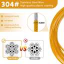 Dog Tie Out Cable 10/15/20/25/30FT Dog Run Cable Rosy Pink/Blue/Purple/Silver/Red/Green/YellowTie Out Cable for Large Dogs Heavy Duty for Outside Hold Large Dogs Up to 250LBS