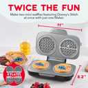 Disney | Dash MultiMaker Double Mini Maker System - Convenient Electric Waffle Maker - Features Interchangeable, Dishwasher-Safe Plates - Quick Cleanup & Simple Setup - Lilo & Stitch Design