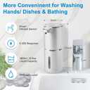Automatic Foaming Soap Dispenser,4-Level Adjustable Foam, Wall Mount, USB Rechargeable,12.8oz/ 380ml,Touchless Hand & Dish Soap Dispenser for Bathroom, Kitchen,Hotel, Restaurant