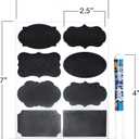 2 x ArtCreativity Pack of 120 Chalkboard Labels for Buckets with a Liquid Chalk Marker, Waterproof and Erasable Stickers in Assorted Designs, Reusable Chalk Board Labels for Jars and Art & Craft Supplies