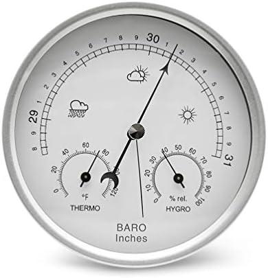 AMTAST 5.2" Diameter Dial Weather Station 3 in 1 Weather Station Combination Barometer Thermometer and Hygrometer Mechanical Barometer for Home Wall, Fishing Boat, Baby Room, Office