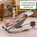 Ingenuity Keep Inmotion Automatic Baby Rocker Seat, with Remote Control for Vibration, Music & Volume Control, Premium Materials, 0-6M - Soulful Skies
