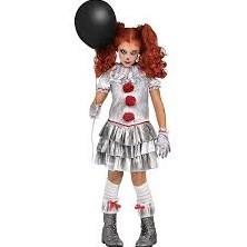 Cabeny Kids Clown Costume Dress for Girls Halloween Costume Creepy Dress for Horror Movie Cosplay 2