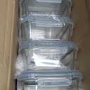 5-Pack 35 oz Borosilicate Glass Food Storage Containers with Lids, Stackable Airtight Glass Meal Prep Containers for Lunch & Leftover, BPA-Free & Leak Proof, for Microwave, Oven, Dishwasher