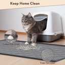 Garoopion Cat Litter Mat, Large 40" X 28" Litter Catcher Rug, Waterproof Silicone Mat for Cats, Dark Gray