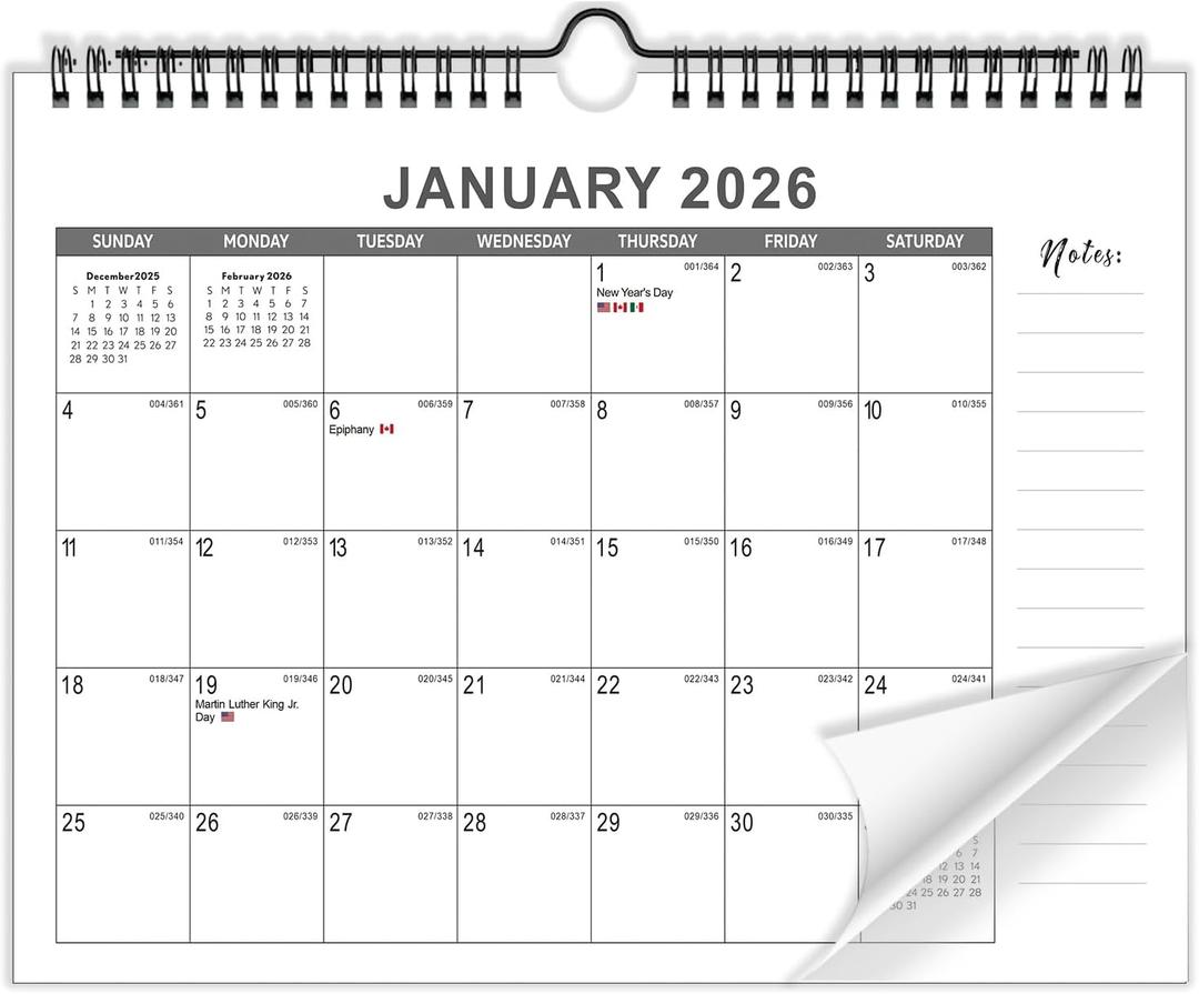 5 x 2026 Wall Calendar  18-Month Planner from January 2026 to June 2027, Stylish Monthly Planner for Home & Office Use
