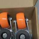 WBD WEIBIDA 3 Inch Swivel Caster Wheels with Brake, Safety Dual Locking Casters Set of 4 Heavy Duty of 1000lbs, Premium Polyurethane Wheels for Furniture and Workbench (Screws and Spanner)