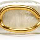 Clutch Purse Women Evening Bag Unique Trendy Purse for Women 2025 Vegan Leather Handbag Acrylic Clutch Box