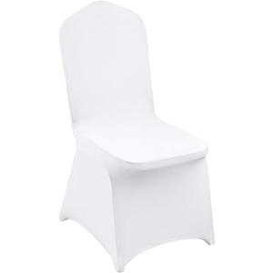 VEVOR 100 Pcs White Chair Covers Polyester Spandex Chair Cover Stretch Slipcovers for Wedding Party Dining Banquet Flat-Front Chair Covers, 
Product Dimensions	16.9"D x 19.3"W x 16.1"H