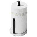 Matte Black Paper Towel Holder, Stainless Steel Paper Towel Holder for Kitchen Roll Organize, Standard or Jumbo-Sized Roll Paper, Countertop Roll Dispenser with Marble Base