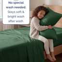Twin Size 3 Piece Sheet Set - Comfy Breathable & Cooling Sheets - Hotel Luxury Bed Sheets for Women & Men - Deep Pockets, Easy-Fit, Soft & Wrinkle Free Sheets - Emerald Green Oeko-Tex Bed Sheet Set