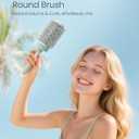 AIMIKE NaturaVol Round Brush for Blow Out, Large Round Hair Brush with Nano Thermal Ceramic Tech, for Fine Hair-Friendly Blow Drying & Styling at Home, Maximum Volume Shine-2.1" Barrel, 3" w/Bristle