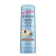 Jergens Wet Skin Body Lotion with Coconut Oil, In Shower Lotion for Dry Skin, Fast-Absorbing & Wet Skin Body Moisturizer with Shea Butter Oil, Pure Shea Butter In Shower Lotion
