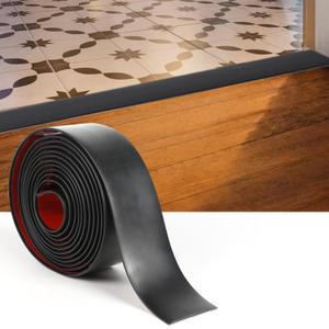 Floor Transition Strip 2" Self Adhesive Flat Vinyl Flooring Transitions Strip with Strong Backing (5cm, 10FT, Black) Floor Transition Strip 2" Self Adhesive Flat Vinyl Flooring Transitions Strip with Strong Backing (5cm, 10FT, Black)
