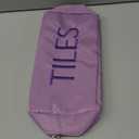 Empty Mahjong Bag Thickened American Mahjong Tiles Bag with Zipper Storage Pouch for Board Game Pieces Game Party Travel Gatherings Accessories, 10.4''x5.6'', Case Only(Tiles, Purple)