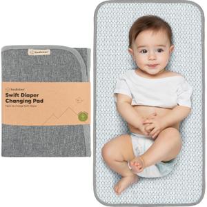 Portable Diaper Changing Pad - Waterproof Foldable Baby Changing Mat - Travel Diaper Change Mat - Lightweight Changing Pads for Baby - Baby Changer - Machine Washable (Classic Gray)