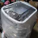 Windowless Air Conditioner with 5 Ice Packs, 3 Modes & 3 Speeds Swamp Cooler Air Conditioner, 12H Timer, 4L Tank for 24H Cooling, Remote, Dual Tank Portable Air Conditioners No Windows Needed