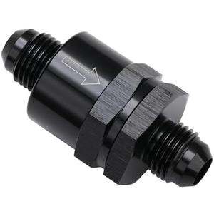 Podavelle 6AN Non Return One Way Inline Check Valve Fitting Aluminum Black