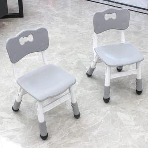 WHY TOYS Adjustable Kid Chairs Indoor 3 Level Adjustable Suitable for Children Age 2-6. Maximum Load-Bearing 220LBS Suitable for Family Classroom and Nursery Child Seat Set (2-Pack-Grey), 11.8 inches x 11 inches x 22.4 inches