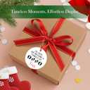 2 x Expecting Baby Ornaments Gifts for Expecting Parents, and Then There were 4 Ceramic Christmas Ornaments for Christmas Tree (Pitch Black)