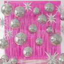 Seenelling 24 Pcs Party Decoration Sets 22'' 4D Ball Star Balloons Metallic Tinsel Foil Fringe Curtains for Western Cowgirl Bride to Be Bachelorette(Hot Pink,Cowgirl Style)