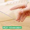 22X44 Inch 1.5mm Thick PVC Tablecloth Cover Clear Plastic Table Protector Transparent Vinyl Table Cloths Waterproof Wood Furniture Topper Pad for Coffee Table Bedside Desk Mat Crystal Carpet