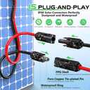 Vansdon 12AWG XT60 Solar Cable- Solar to XT60 Cable 3 10 15 20 25 40 50FT Charging Adapter for RV Power Station- 15Ft