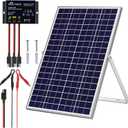 SOLPERK Solar Panel Kit 30W 24V, Intelligent Waterproof 10A PWM Controller, Home Outdoor Solar Battery Charger for RV Car Boat Marine Tractor Camping, 24 Volt Batteries Solar Panel Charger (30W 24V)
