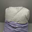 Serta Goose Feather Down Fiber Cotton Comforter King Size - 100% Cotton Duvet Insert - Hotel Luxury Hypoallergenic Bedding Comforter All Season Medium Warmth 106 x 90 Inch White