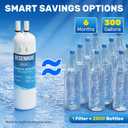 W10295370A Filter Replacement Compatible with EDR1RXD1, Filter 1, P8RFWB2L, W10295370, W10291030, WRL767SIAM, WRS322FDAB, Reduces 99% of Chlorine, Free-Lead, Pack of 2, By DESENRUIS