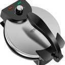 Roti Maker Machine, Electric Roti Maker, Electric Tortilla Maker, Automatic Chapati Maker, Stainless Steel Non-Stick Electric Tortilla Press with Removable Handle