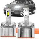 Fit for Ford 2013-2014 F150 2013-2019 Escape Edge Titanium 2009-2019 Flex Xenon HID Light Replacement, 24000LM 600% Brightness D3S HID Bulbs, 6000K Cool White, Pack of 2