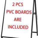 A Frame Sidewalk Sign 24x36 inches Sandwich Board Signs Outdoor Heavy Duty Double-Sided, Including 2 Corrugated Boards 2 Anti-Glare for Business Indoor Outdoor (1 PACK)