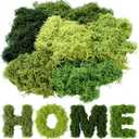Suncalla 6 Colors Artificial Moss for Crafts 43.32oz/2.7lb Fake Green Moss Faux Grass for Potted Plants Indoor Bulk Large Capacity Fairy Garden DIY Decoration Model Making Walls Table Decors Home