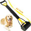 32 Tall Pooper Scooper, Large Pooper Scooper for Dogs Heavy Duty, Dog Pooper Scooper with Long Handle & High Strength Durable Spring, Foldable Dog Poop Pick Up