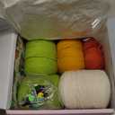 MAGIMUSE Crochet Kit for Beginners, Crochet Starter Kits, Amigurumi Craft Knitting Crocheting Kits with Step-by-Step Video Tutorials, 6 Pack Hanging Potted Plants Family(40%+ Yarn