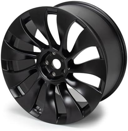 21" 21x10.5 Inch New Aluminum Alloy Replacement Wheel Rim Compatible with Model Y 2020–2023, Only Fit Rear Wheel, OEM Design Replacement Rim,Black 1 Set