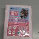 Pet Soft Disposable Cat Diapers - Diaper for Female & Male Cats, Puppy Doggie Diapers for Female Dogs with Adjustable Foam Tail Hole, X-Small (24Pcs, PK Flowers)