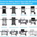 7658 Cast Iron Grill Griddle for Weber Spirit 200 300 Spirit II E-210 E-310 Series Gas Grills, Cooking Griddle Plate for Weber Genesis Silver B/C 1000-5000, Replacement for 7597 7598