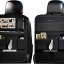 Car Seat Organizers,Multi-functional Back Seat Protectors, Storage Pouches, and Tray Holders (for Cars, Kids, Seat Back and Rear Seats) (Carbon Fiber, 2 Pcs)