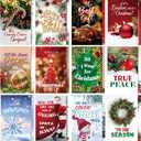 240 Pcs Christmas Gospel Tract Card 12 Styles Plan of Salvation Card Pocket Holy Postcard Christian Inspirational Bible Verse Bookmark for Christian Gift Women Men Ministering Tool