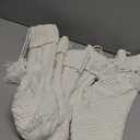 steo spce 5 Pack White Farmhouse Christmas Stockings  Rustic Boho Vintage Cable Knit Set, Includes 3 Small 15 and 2 Large 18 Knitted Stockings for Fireplace Mantel Hanging Holiday Dcor