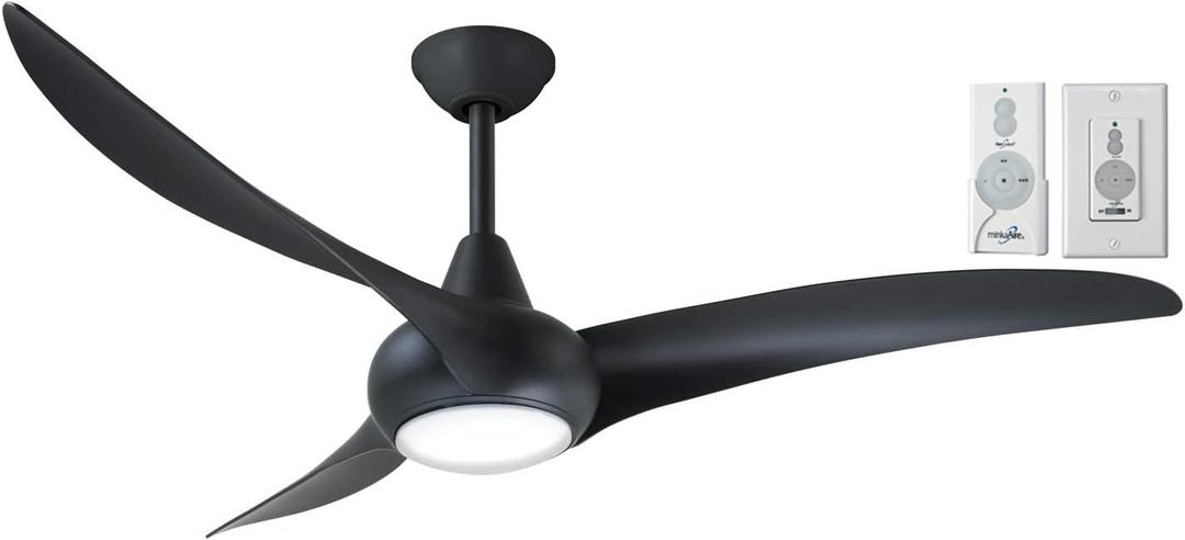 MINKA-AIRE F844-CL Light Wave 52" Ceiling Fan, Coal Finish with Additional Wall Control