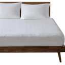 Sleep Philosophy Queen Mattress Pad, Cotton Mattress Protector Classic Cloud Quilted Bed Cover, All Natural Breathable Mattress Topper Fitted Pocket Fits Up to 18", Machine Washable, White