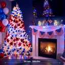 Brightown LED Red White Blue Mini String Lights, 26.5Ft 100LEDs F5 Lights for 4th of July Decorations, Connectable Lights for Indoor Outdoor Holiday Patio Independence Day Decor, 250th Anniversary