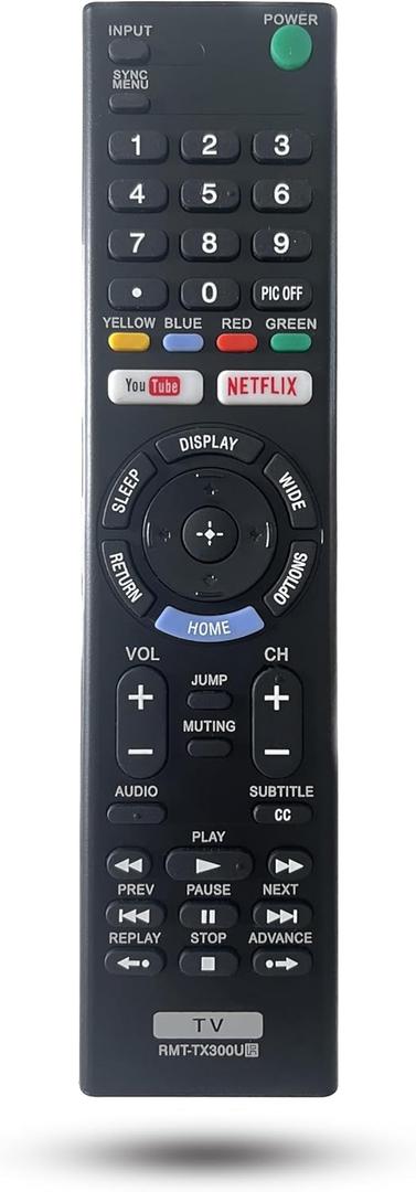RMT-TX300U Replacement Remote Control for Sony TV KD43X720E XBR-55X800E KD-50X690E XBR-49X800E KD70X690E KD-60X690E KD-43X720E KD-49X700E 43X800E 55X720E KD-55X700E KD70X690E KD65X730F KD-55X7007E