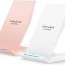 NANAMI Wireless Charger 2 Pack - Fast Wireless Charging Stand for iPhone 17/17 Air/16/16 Plus/16 Pro Max/16 Pro/15/14/13/12, Phone Charger Compatible Samsung Galaxy S26/S25/S24/S23/S22/S21,Pixel 6/5