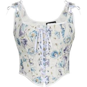 Scarlet Darkness Renaissance Corset Tops for Women Vintage Lace Up Overbust Bustier Bodice.16