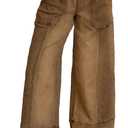 SHEWIN Women's Wide Leg Jeans High Waisted Baggy Jeans Stretchy Drawstring Denim Pants (8)