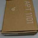 APT 1101 Glass Square Spice Jars with Labels, 4oz Glass Jars with Bamboo Lids, Spice Bottles, Seasoning Organizer, 12 Pack (White)